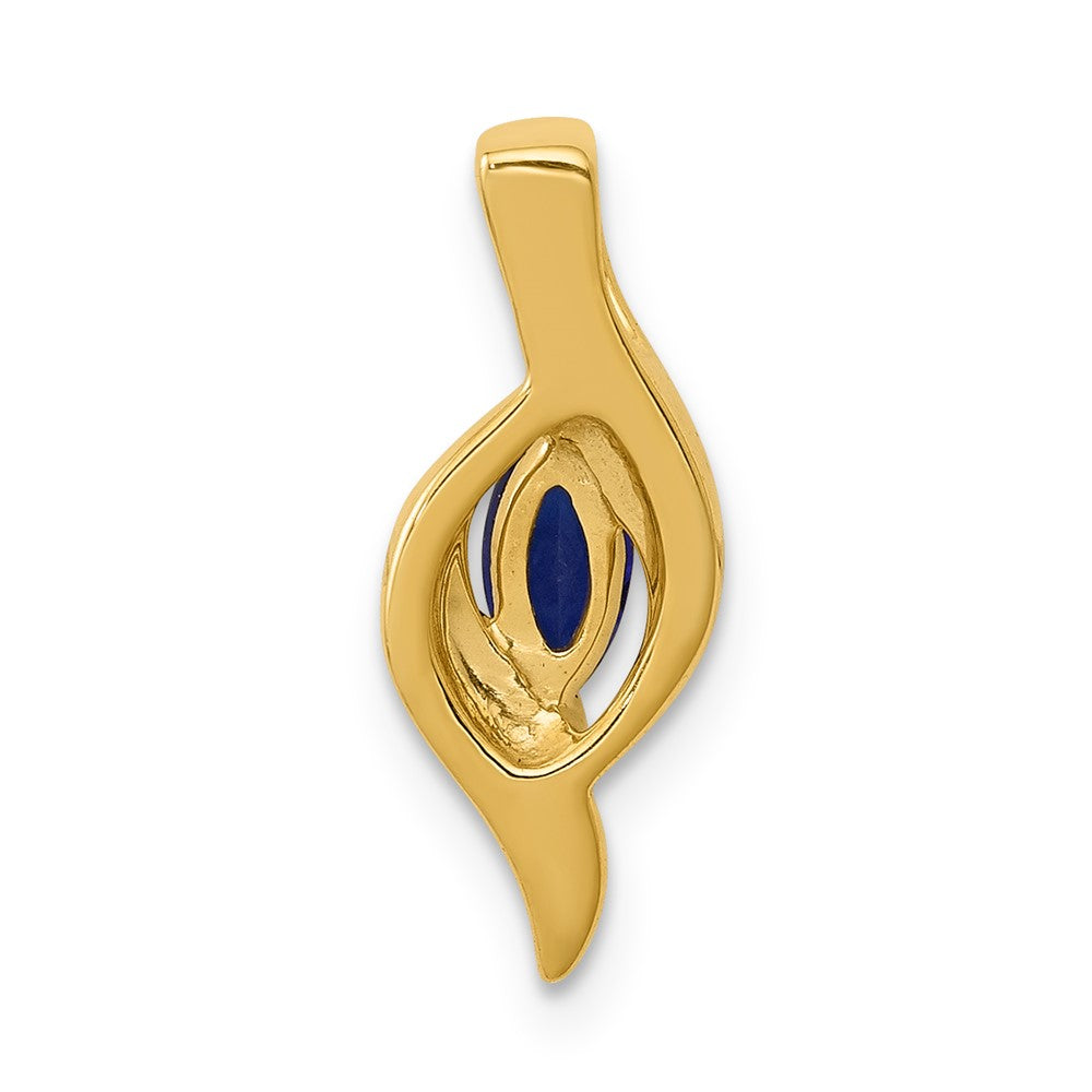 14k Diamond and .29 Marquise Sapphire Chain Slide
