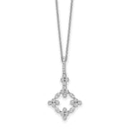 True Origin 14K White Gold 1/4 carat Lab Grown Diamond VS+ F+ Complete 18 in Bloom Floral Necklace