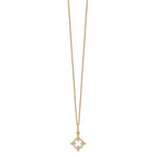 True Origin 14K Yellow Gold 1/4 carat Lab Grown Diamond VS+ F+ Complete 18 in Bloom Floral Necklace
