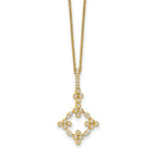 True Origin 14K Yellow Gold 1/4 carat Lab Grown Diamond VS+ F+ Complete 18 in Bloom Floral Necklace