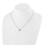 True Origin 14K White Gold 1/4 carat Lab Grown Diamond VS+ F+ Complete 18 in Floral Necklace