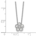 True Origin 14K White Gold 1/2 carat Lab Grown Diamond VS+ F+ Complete 18 in Floral Necklace