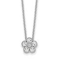 True Origin 14K White Gold 1/2 carat Lab Grown Diamond VS+ F+ Complete 18 in Floral Necklace