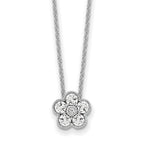 True Origin 14K White Gold 1/2 carat Lab Grown Diamond VS+ F+ Complete 18 in Floral Necklace