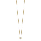 True Origin 14K Yellow Gold 1/2 carat Lab Grown Diamond VS+ F+ Complete 18 in Floral Necklace