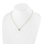 True Origin 14K Yellow Gold 1/2 carat Lab Grown Diamond VS+ F+ Complete 18 in Floral Necklace
