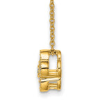 True Origin 14K Yellow Gold 1/2 carat Lab Grown Diamond VS+ F+ Complete 18 in Floral Necklace