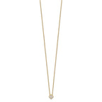 True Origin 14K Yellow Gold 1/4 carat Lab Grown Diamond VS+ F+ Complete 18 in Bloom Floral Necklace