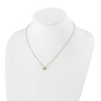 True Origin 14K Yellow Gold 1/4 carat Lab Grown Diamond VS+ F+ Complete 18 in Bloom Floral Necklace