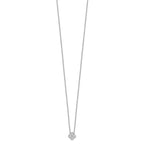 True Origin 14K White Gold 1/2 carat Lab Grown Diamond VS+ F+ Complete 18 in Bloom Floral Necklace