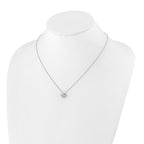 True Origin 14K White Gold 1/2 carat Lab Grown Diamond VS+ F+ Complete 18 in Bloom Floral Necklace