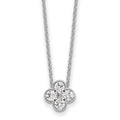True Origin 14K White Gold 1/2 carat Lab Grown Diamond VS+ F+ Complete 18 in Bloom Floral Necklace