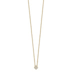 True Origin 14K Yellow Gold 1/2 carat Lab Grown Diamond VS+ F+ Complete 18 in Bloom Floral Necklace
