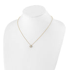 True Origin 14K Yellow Gold 1/2 carat Lab Grown Diamond VS+ F+ Complete 18 in Bloom Floral Necklace