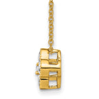 True Origin 14K Yellow Gold 1/2 carat Lab Grown Diamond VS+ F+ Complete 18 in Bloom Floral Necklace