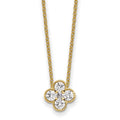 True Origin 14K Yellow Gold 1/2 carat Lab Grown Diamond VS+ F+ Complete 18 in Bloom Floral Necklace