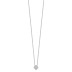 True Origin 14K White Gold 3/4 carat Lab Grown Diamond VS+ F+ Complete 18 in Bloom Floral Necklace