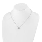 True Origin 14K White Gold 3/4 carat Lab Grown Diamond VS+ F+ Complete 18 in Bloom Floral Necklace