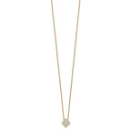 True Origin 14K Yellow Gold 3/4 carat Lab Grown Diamond VS+ F+ Complete 18 in Bloom Floral Necklace