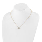 True Origin 14K Yellow Gold 3/4 carat Lab Grown Diamond VS+ F+ Complete 18 in Bloom Floral Necklace