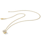 True Origin 14K Yellow Gold 1 carat Lab Grown Diamond VS+ F+ Complete 18 in Bloom Floral Necklace