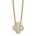 True Origin 14K Yellow Gold 3/4 carat Lab Grown Diamond VS+ F+ Complete 18 in Bloom Floral Necklace