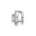 14k White Gold 1/3 carat Lab Grown Diamond VS/SI+ G+ Round Halo Chain Slide Pendant