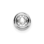 14k White Gold 1/3 carat Lab Grown Diamond VS/SI+ G+ Round Halo Chain Slide Pendant