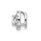 14k White Gold 1/2 carat Lab Grown Diamond VS/SI+ G+ Round Halo Chain Slide Pendant