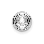 14k White Gold 1/2 carat Lab Grown Diamond VS/SI+ G+ Round Halo Chain Slide Pendant