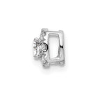 14k White Gold 1/3 carat Lab Grown Diamond VS/SI+ G+ Complete Cushion Halo Chain Slide Pendant