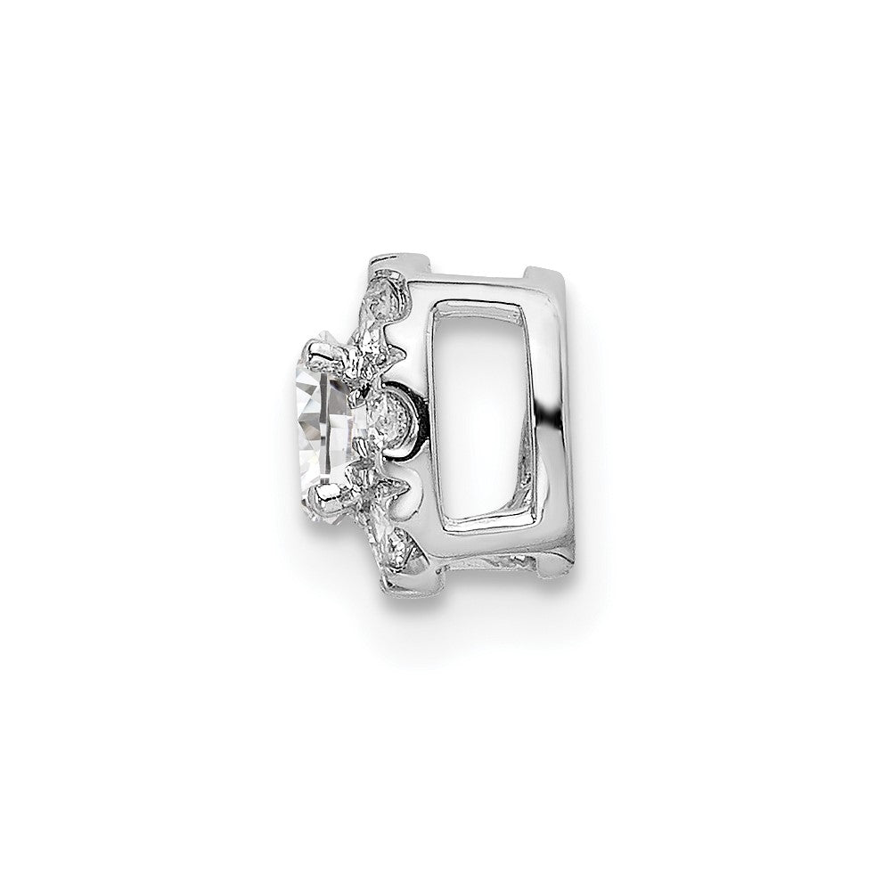 14k White Gold 1/3 carat Lab Grown Diamond VS/SI+ G+ Complete Cushion Halo Chain Slide Pendant
