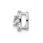 14k White Gold 1/2 carat Lab Grown Diamond VS/SI+ G+ Complete Cushion Halo Chain Slide Pendant