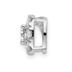 14k White Gold 3/4 carat Lab Grown Diamond VS/SI+ G+ Complete Cushion Halo Chain Slide Pendant