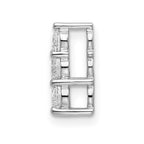 14k White Gold 1/3 carat Lab Grown Diamond VS/SI+ G+ Three Stone Chain Slide Pendant