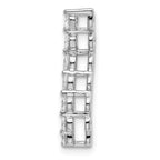 14k White Gold 1/2 carat Lab Grown Diamond VS/SI+ G+ Seven Stone Curved Bar Chain Slide Pendant
