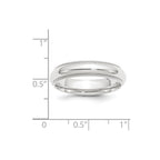 Platinum 5mm Polished Milgrain Comfort-Fit Wedding Band