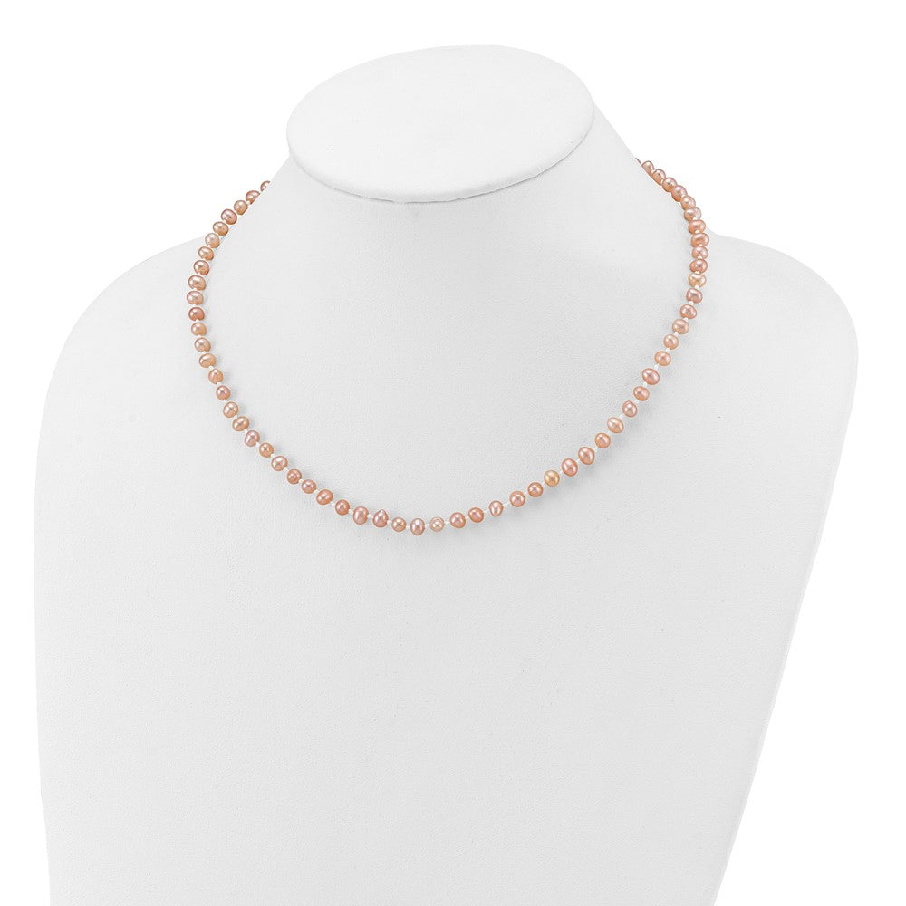 14k 4-5mm Pink Near-Round Freshwater Cultured Pearl Necklace