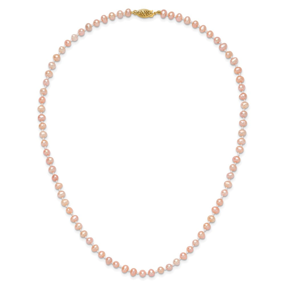 14k 4-5mm Pink Near-Round Freshwater Cultured Pearl Necklace