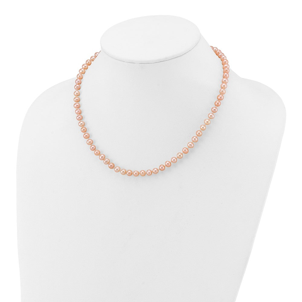 14k 5-6mm Pink Near-Round Freshwater Cultured Pearl Necklace