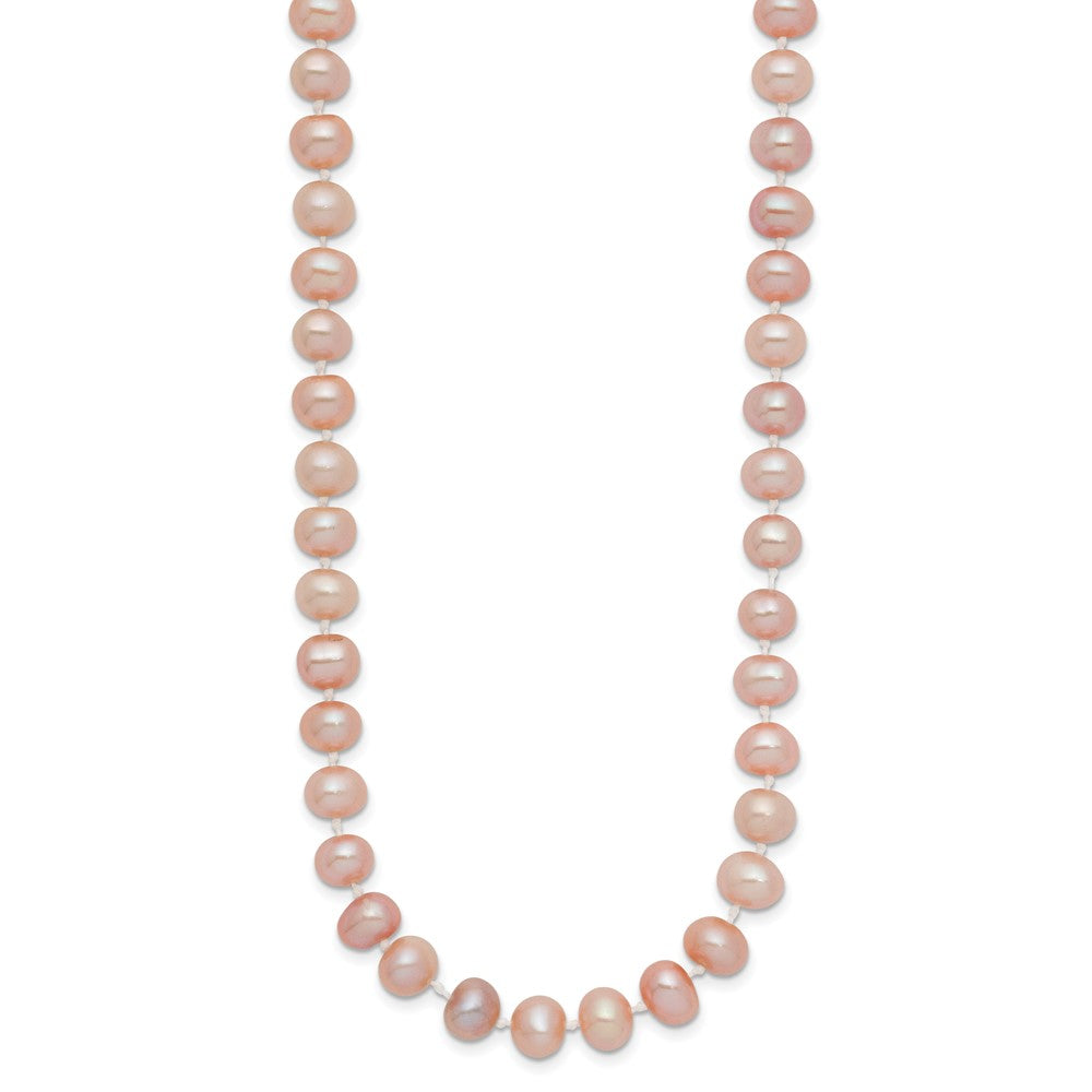 14k 6-7mm Pink Near-Round Freshwater Cultured Pearl Necklace