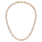 14k 7-8mm Pink Near-Round Freshwater Cultured Pearl Necklace