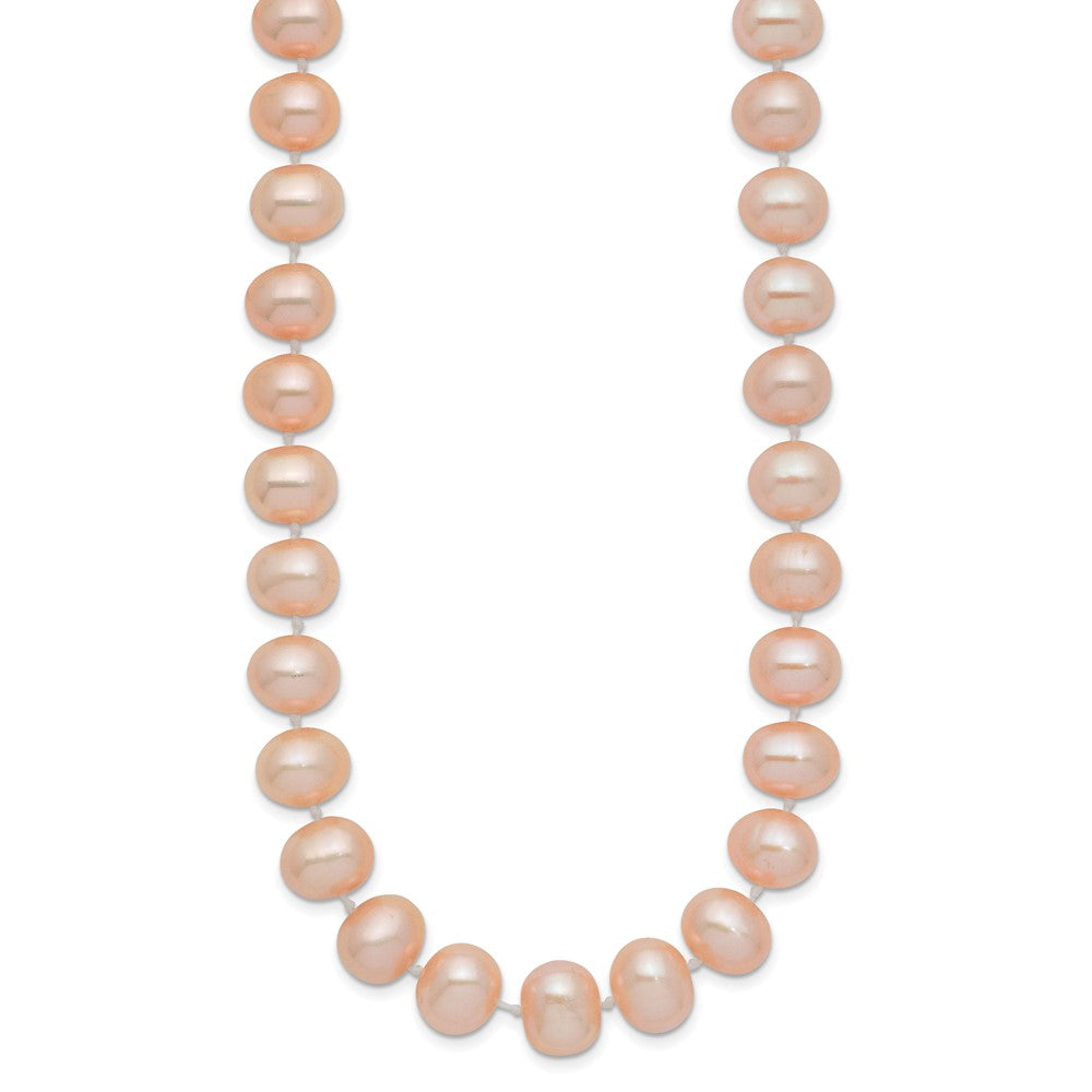 14k 8-9mm Pink Near-Round Freshwater Cultured Pearl Necklace