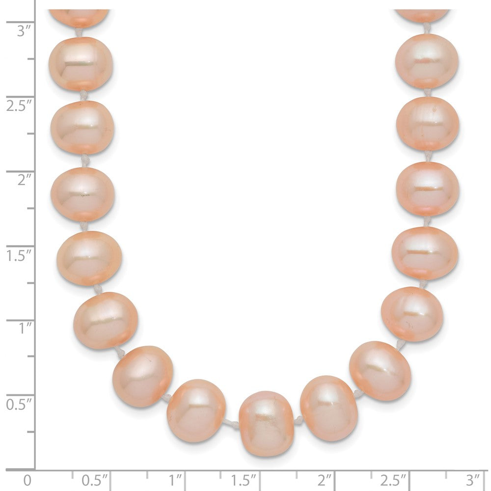 14k 8-9mm Pink Near-Round Freshwater Cultured Pearl Necklace