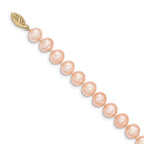 14k 8-9mm Pink Near-Round Freshwater Cultured Pearl Necklace