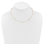 14k 4-5mm White Near-Round Freshwater Cultured Pearl 8-Station 16 inch Necklace