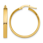 14K 3x25mm Tube Hoop Earrings
