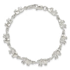 Sterling Silver Elephants Bracelet