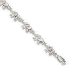 Sterling Silver Elephants Bracelet