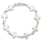 Sterling Silver Crosses Bracelet